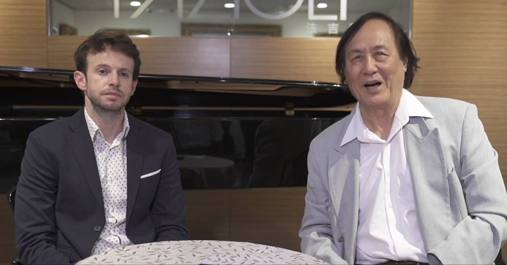 Operador de cámara Cabecera entrevistas evento Taiwan 2020